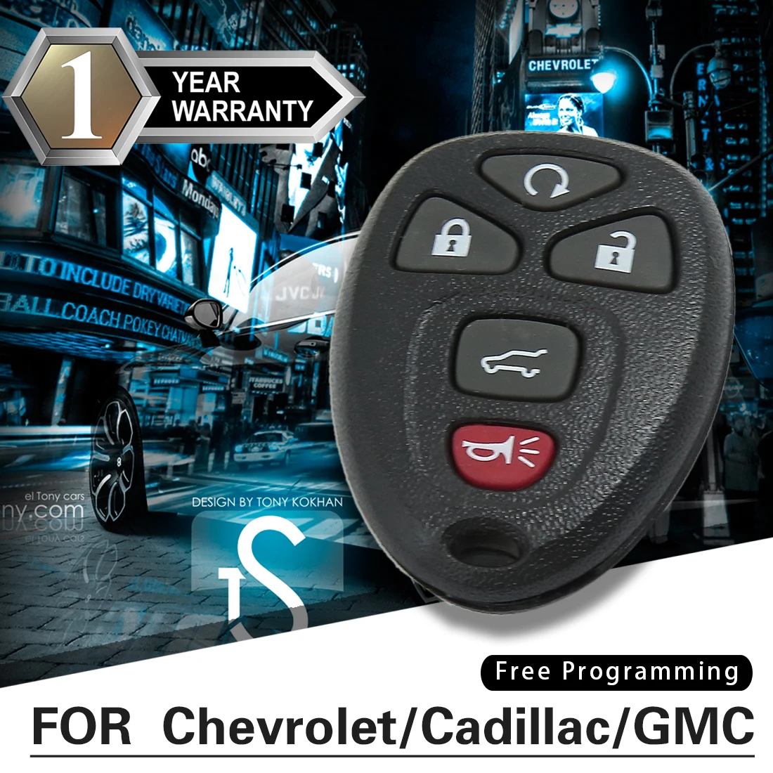 

X Autohaux New Car Replacement Keyless Entry Remote Key Fob Clicker Transmitter For Chevrolet Buick Gmc Ouc60270 5 Btn K