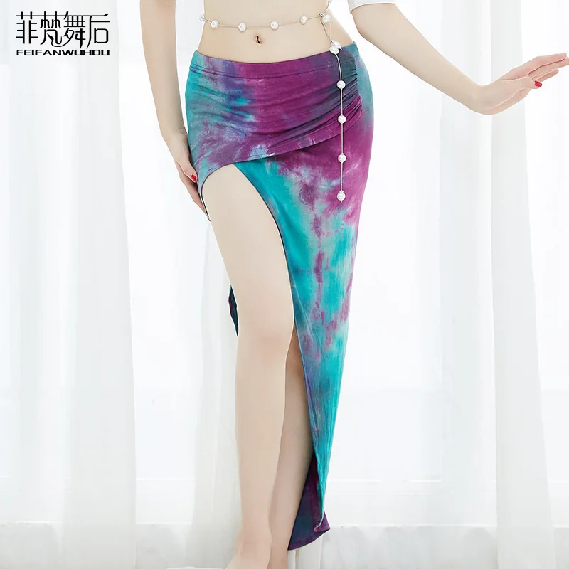

Bellydance Costume Printed Modal Sexy Belly Dance Clothes Irregular Skirt for Women Practice performance Dancing Skirt FF8305