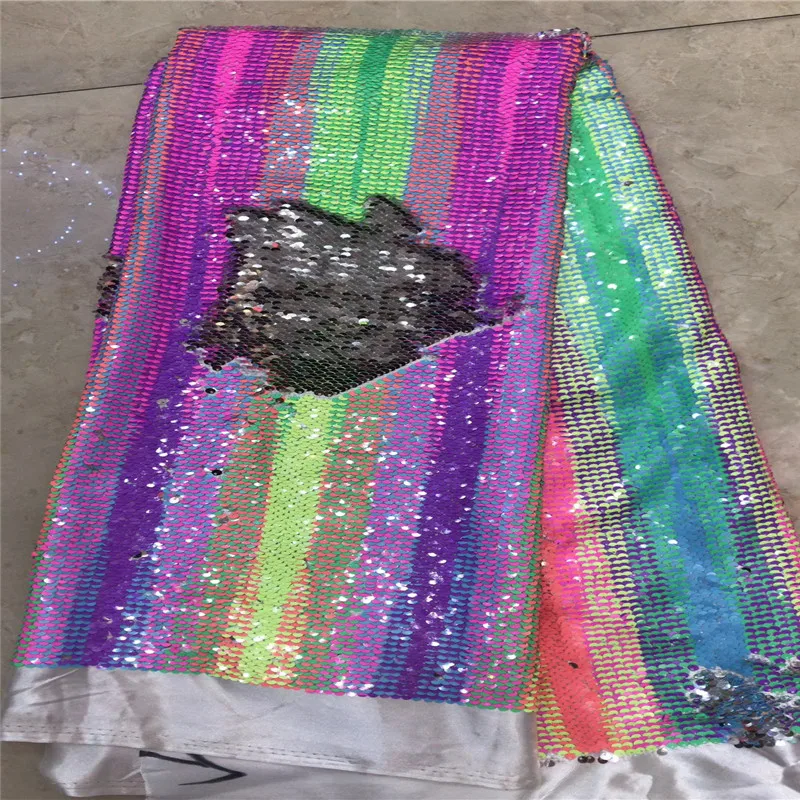 

2018 African sequins net lace fabric New hot sale nigeria dress Sequins french lace fabric for wedding sewing HJ1078-1