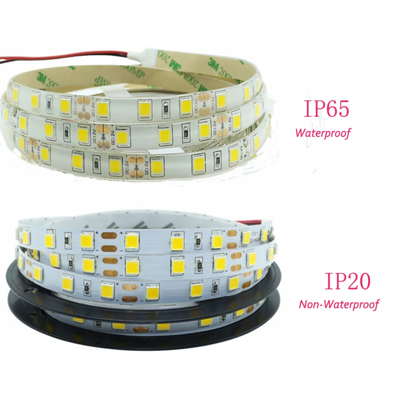 Высокая яркость 5 м/лот Светодиодная лента 5054 Диодная ярче чем 5050 DC12V гибкая