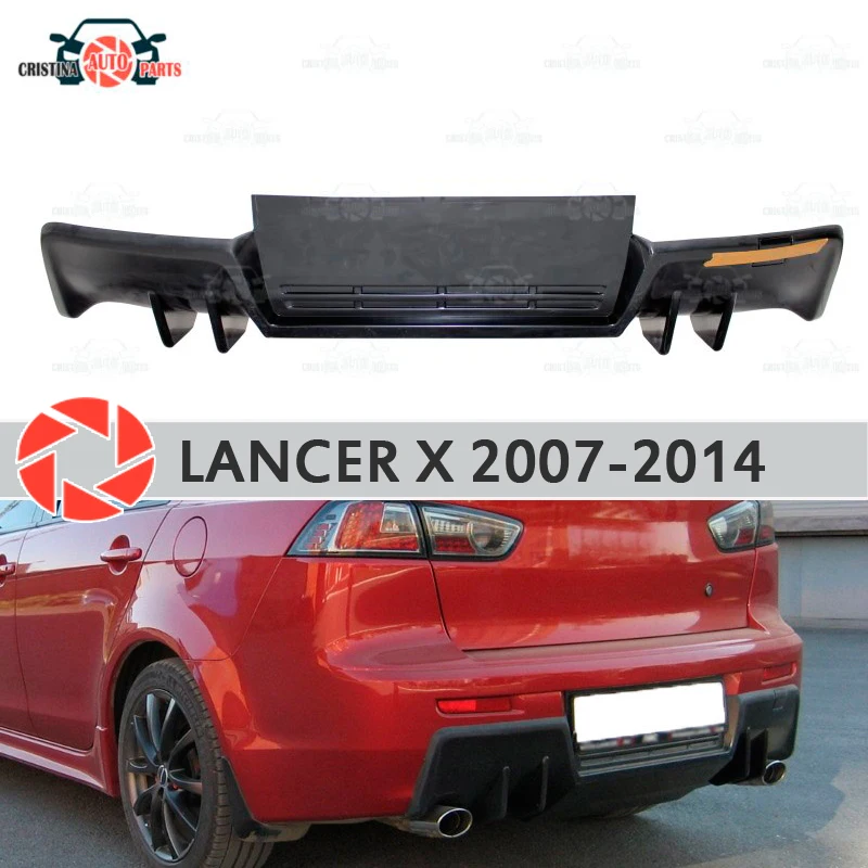 Диффузор для Mitsubishi Lancer X 2007 2014 на задний бампер пластик ABS аксессуары для стайлинга автомобиля Комплект для украшения|Хромирование| | АлиЭкспресс