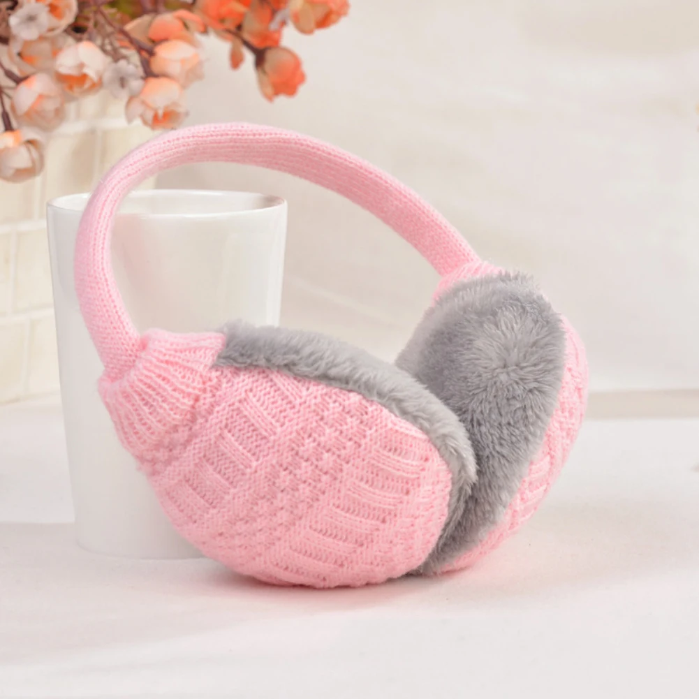 

Cozy Design Fluffy Winter Adjustable Earwarmers Knitted Soft Warm Ear Muffs