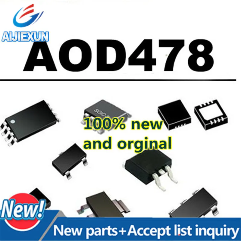 50 шт. 100% новый и оригинальный AOD478 11A 100V TO252 SilkscreenD478 N-Channel MOSFET в наличии |