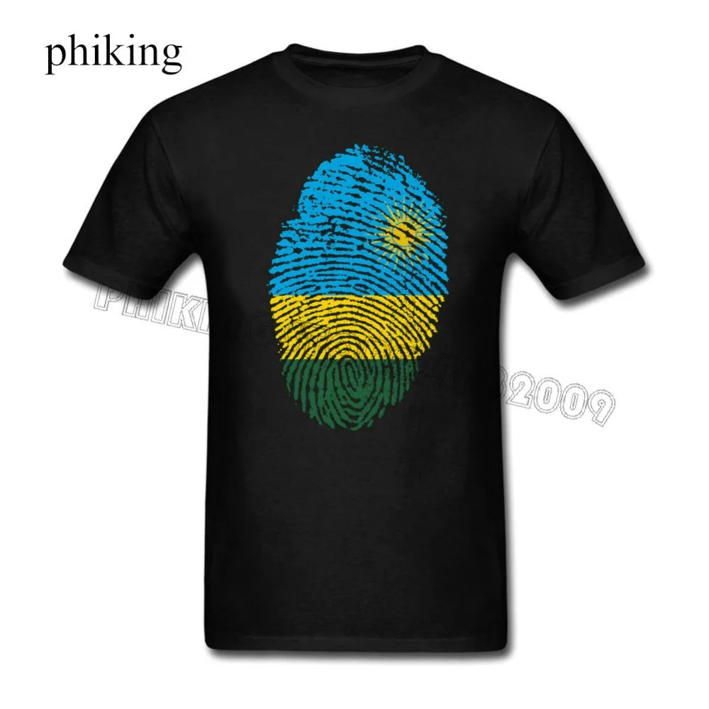 T Shirts Clothing Free Shipping Short Men Rwanda Flag Fingerprint O-Neck Compression | Мужская одежда