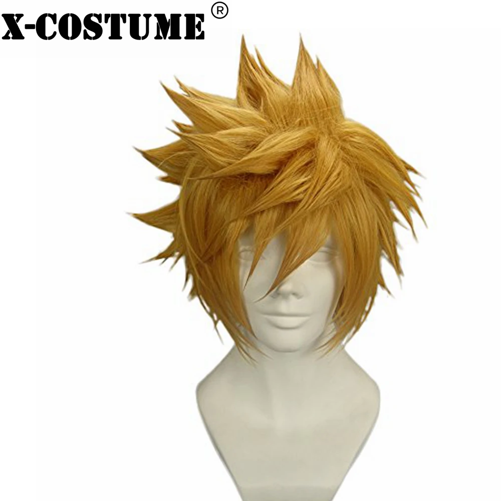 X-COSTUME японского аниме Ventus парик Kingdom Hearts Косплэй предварительно Стильный волос