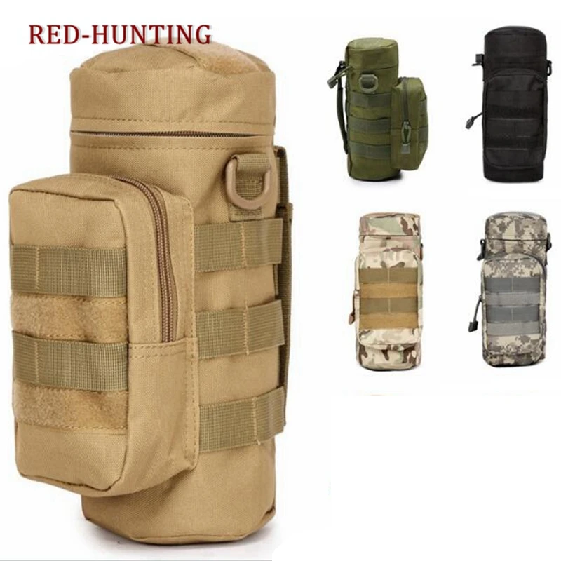 

Molle Zipper 600D Nylon Tactical Water Bottle Pouch Utility Medic Pouch Kettle Package Outdoor Travel Bag