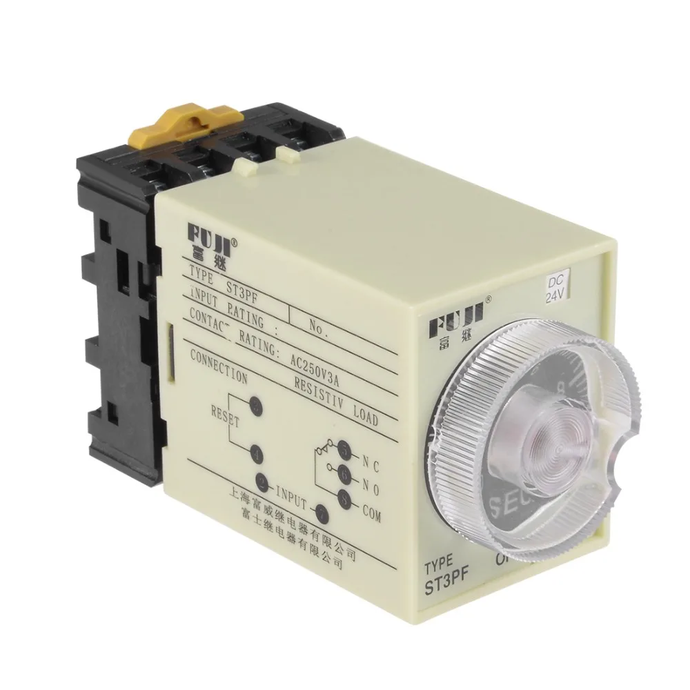 UXCELL 24V DC Relays 10S 8 Terminals Range Adjustable Delay Timer Time