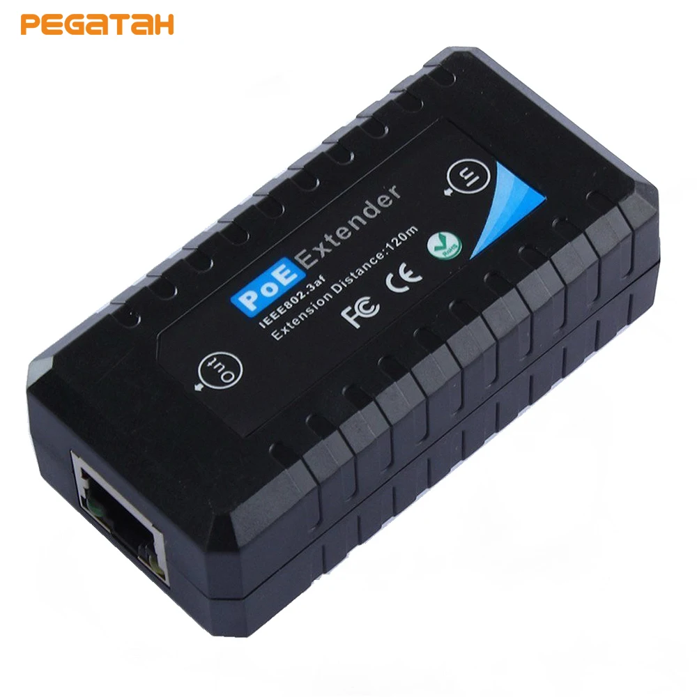 1 портовый удлинитель PEGATAH IEEE802.3af PoE для сетевой камеры увеличивающее расстояние