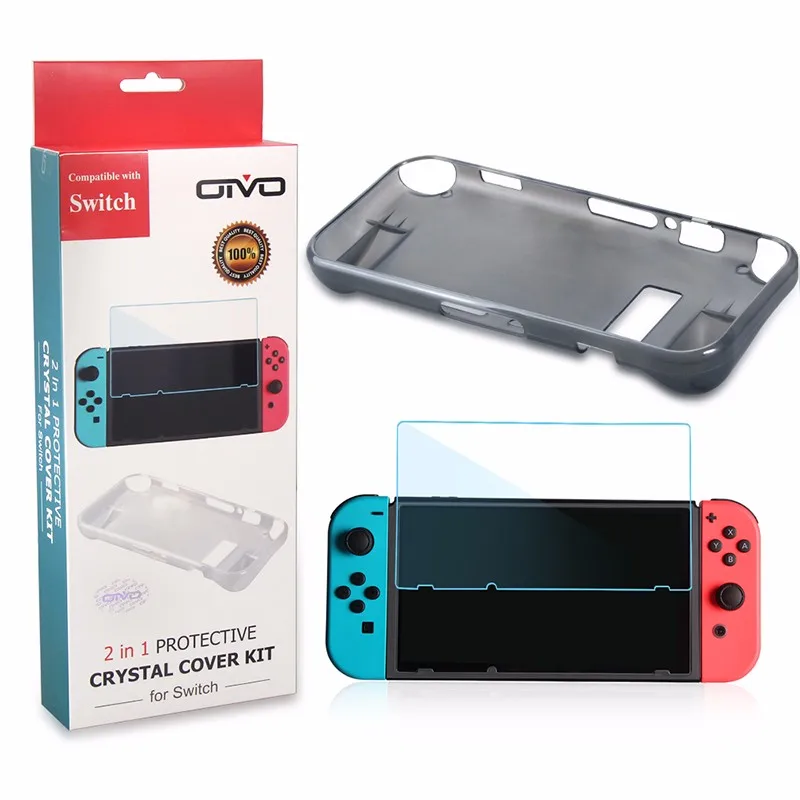 

TPU Protective Case For Nintend Switch NS Game Console HD Screen Protector Shockproof Cover Case For Nintendo Switch Shell
