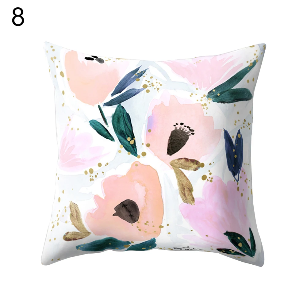 Современный дом Цветочный принт Наволочки кровать талии Пледы|printed pillow case|pillow case