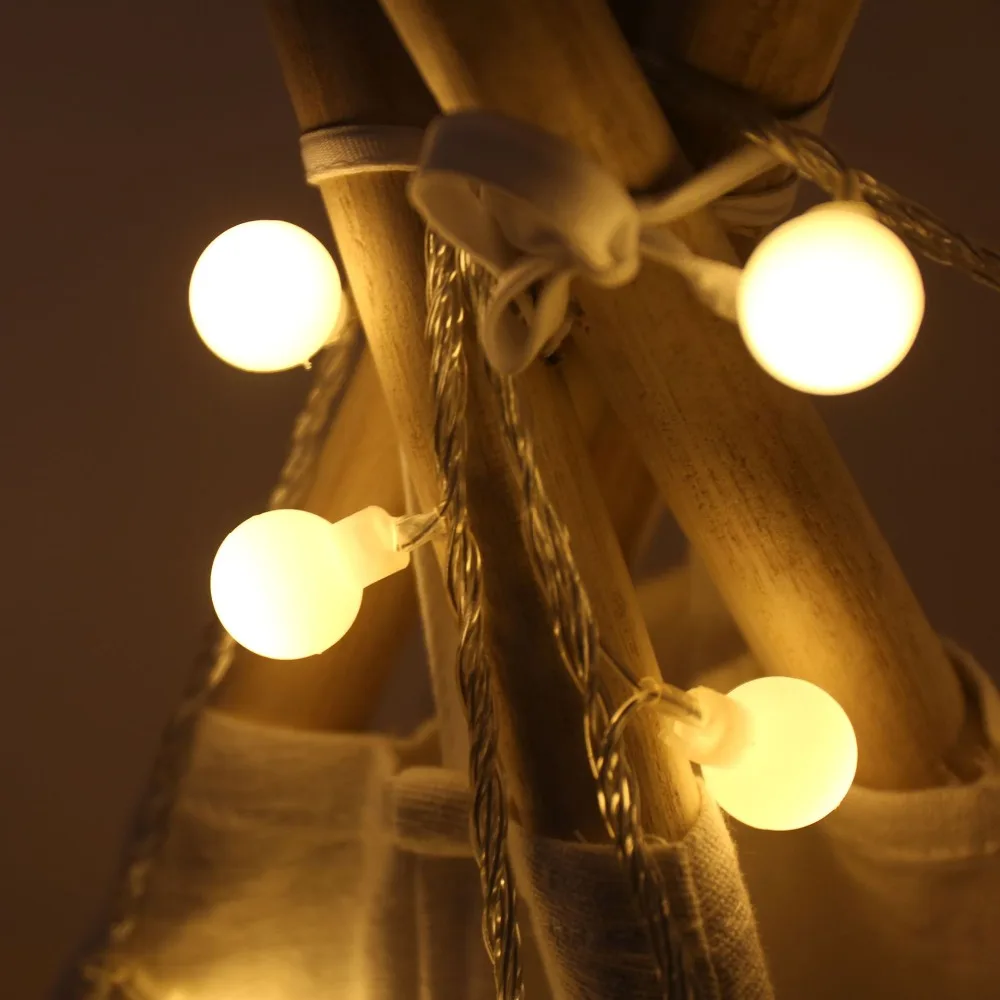 6 м 40 светодиодный маленький шар для рождественской елки теплый Сказочный светильник светодиодный гирлянда Свадебная Гирлянда для дома Новогоднее Рождественское украшение подарок