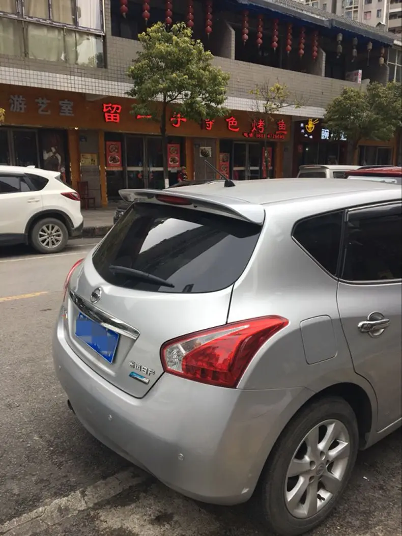 nissan rear spoiler on Hot Promo For Nissan Tiida Spoiler High Quality Abs Material Car Rear Wing Primer Color Rear Spoiler For Nissan Tiida Spoiler 2011 2015 March 2021