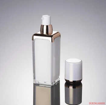 

50pcs 15/30/50ml pearl white acrylic bottle for lotion/emusion/serum/essence/foundation cosmetic packing plastic bottle F