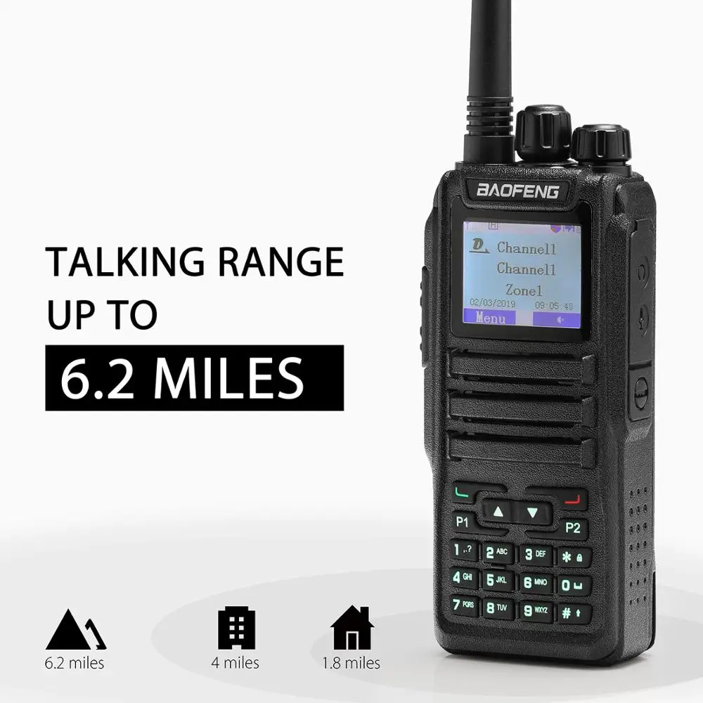 Baofeng DM 1701 DMR VHF UHF двухстороннее радио 3000CH SMS Dual Time slot Двухдиапазонная цифровая