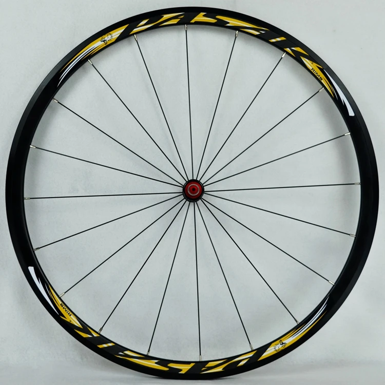 Perfect 700C Carbon Fiber Wheels Road Bike Bicycle Wheel Light Carbon Wheelset  V/C Brakes 30MM Rim direct-pull stainless steel spoke 6