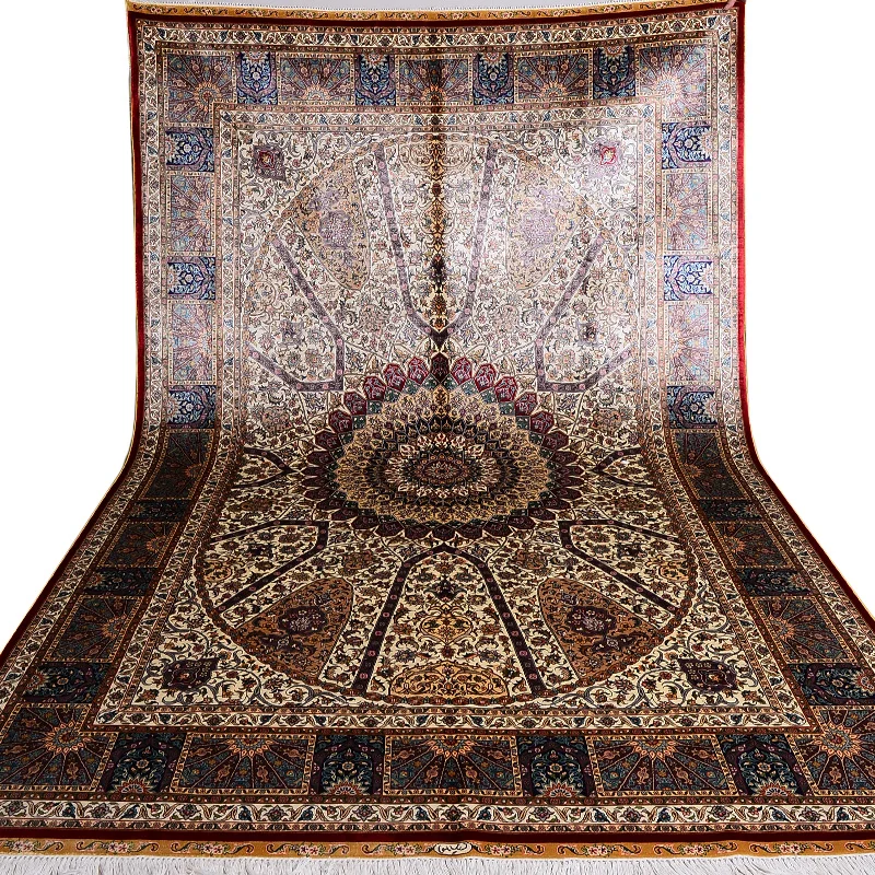 FangCun 6'x9 'персидский шелковый ковер ручной работы используется для выставочного зала или гостиной