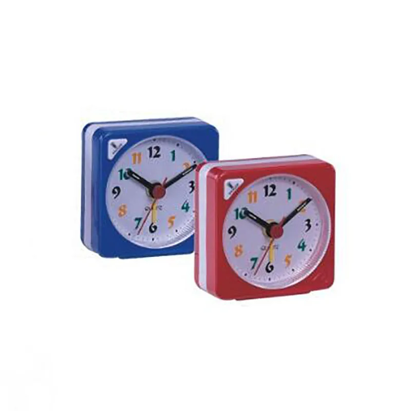 

1PC Mini Travel Alarm Clock Analogue Quartz LED Light With Snooze Battery Operated
