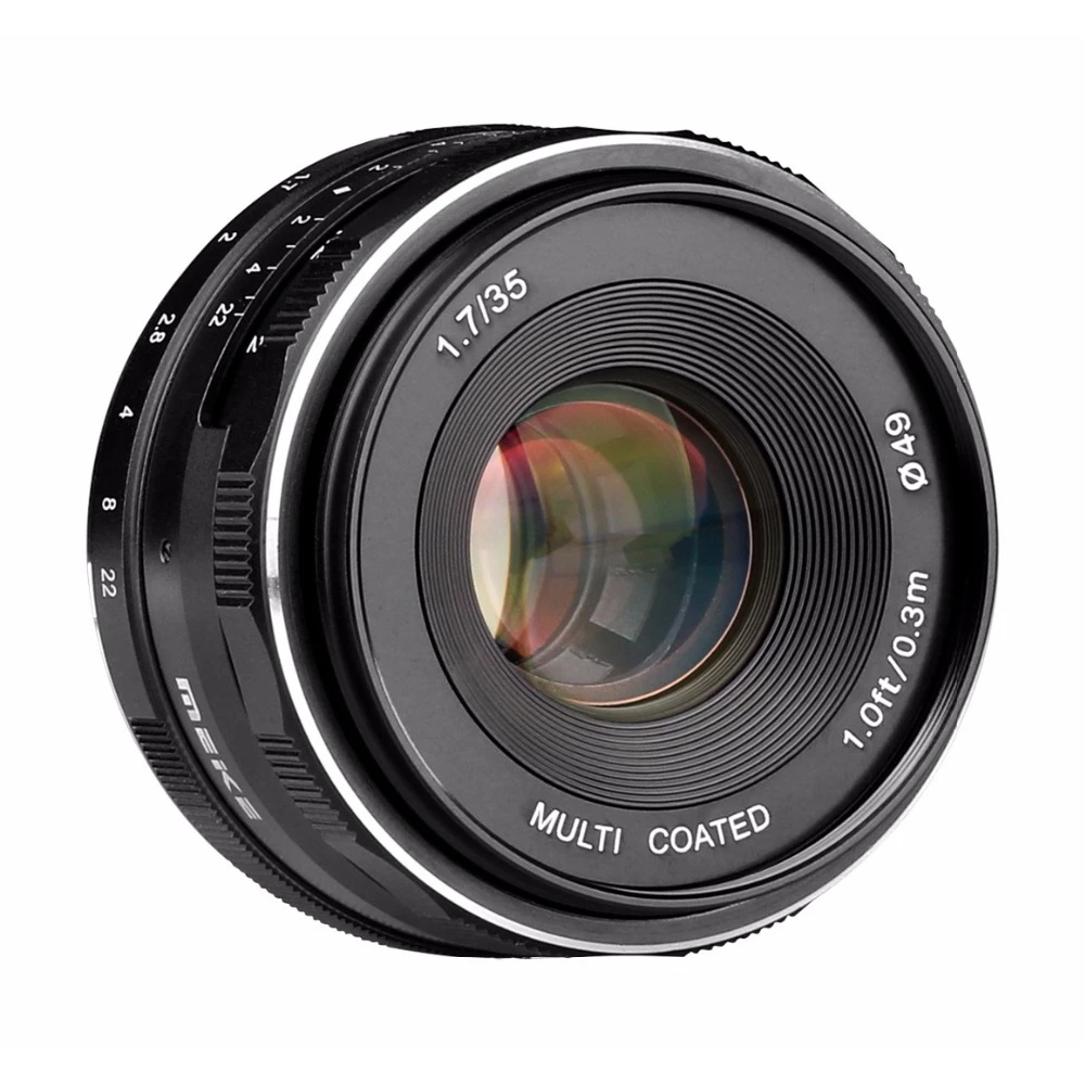 Meike Mk 35 1 7 35mm F1 7 Manual Focus Lens Aps C For Canon Nikon Sony Fuji 4 3 Mount Mirrorless Cameras Camera Lens Aliexpress