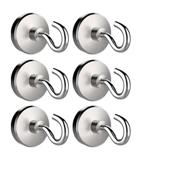 

6 Pcs Magnetic Hooks Holder Wall Hold Magnet Hooks for Home Kitchen Accessories