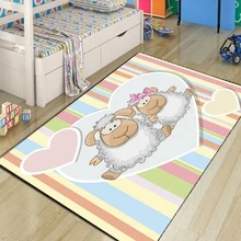 Else милые светильники красочными линиями розовое сердце животных 3d печати нескользящей микрофибры детей украшения для детской комнаты области ковры коврики