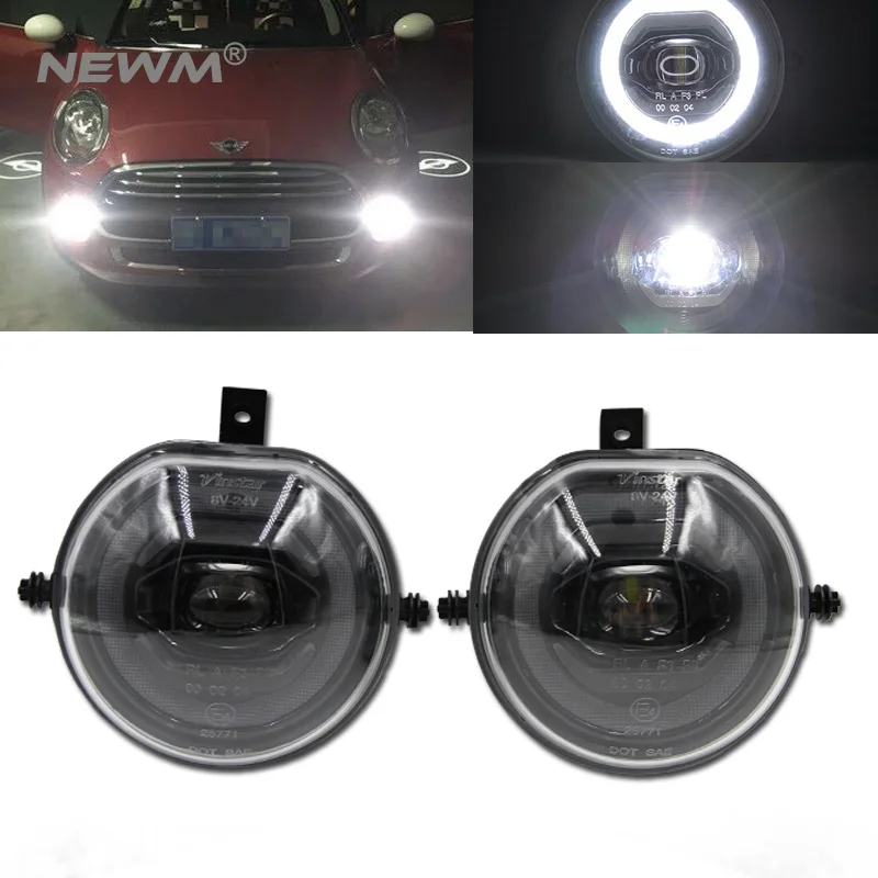 1 Pair Led Halo Ring Drl Parking Light Fog Lamps For Mini Cooper 1 Pair Led Halo Ring Drl Parking Light Fog Lamps For Mini Cooper S F54 Clubman F55 5 Door F56 3 Hatchback Convertible In Car Embly From