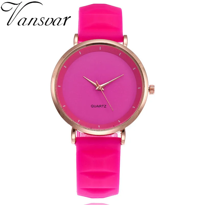Excellent Quality Women's watch Quartz Silica Gel Band Newv Strap Watch Analog Wrist Watch clock Relogio Masculino S19 (11)