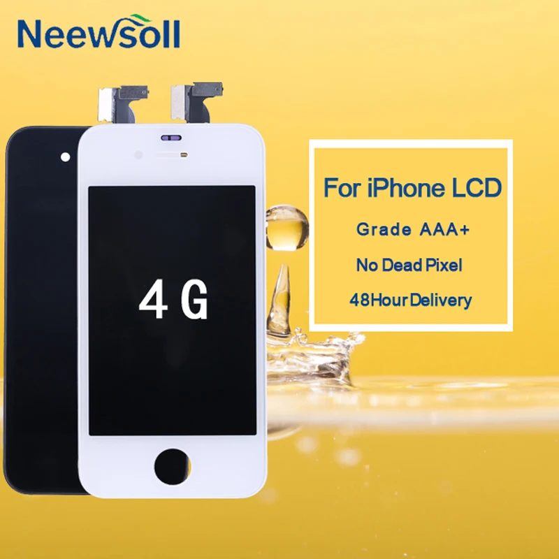 

10pcs/lot For iPhone 4G Display Touch Screen Digitizer Assembly Replacement Parts For iPhone 4G LCD Black White