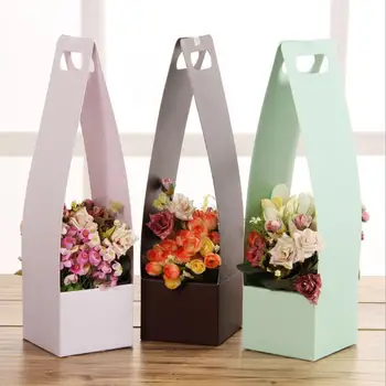 

20 pcs/lot Flower gift box Wedding Favors and Marriage Gifts Party Event Supplies Bakery Packing Box