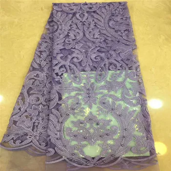 

5yards/lot high quality nigerian french lace embroidered lace fabric for wedding dress,2018 Russia African lace fabric HJ1021-2