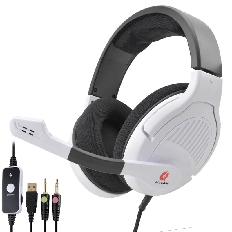 

Portable Wired Dual 3.5mm 3D Stereo Games Gamer Gaming Earphones Headphones Headset Head Set with Microphone for PC Computer