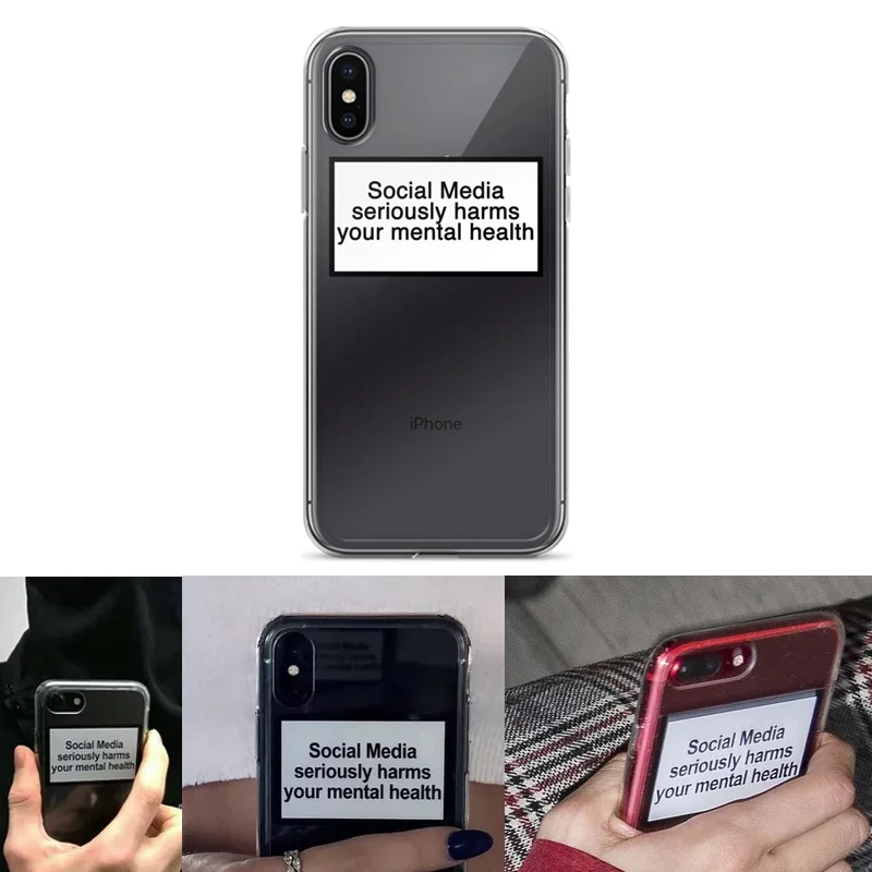 Social Media seriously harms your mental health phone case for iPhone X XR XS MAX 8 7 6 6s plus Soft Silicone Transparent Capa Social Media seriously harms your mental health phone case for iPhone X XR XS MAX 8 7 6 6s plus Soft Silicone Transparent Capa