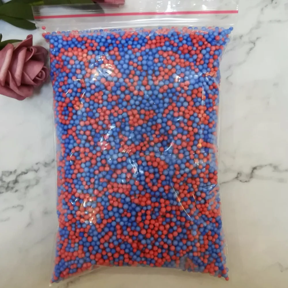 DIY Soft Fluffy Slime Mini Crystal Beads Assorted Colors Polystyrene Styrofoam Filler Foam Beads Balls Crafts Slime Foam