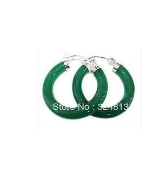 

Tibet ing Vert Hoop & Huggie Boucle D'oreille>>girls jades Free shipping