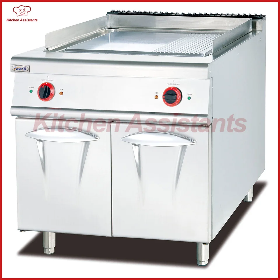 

EH886 electric commerical vertical griddle with cabinet with 1/3 Grooved