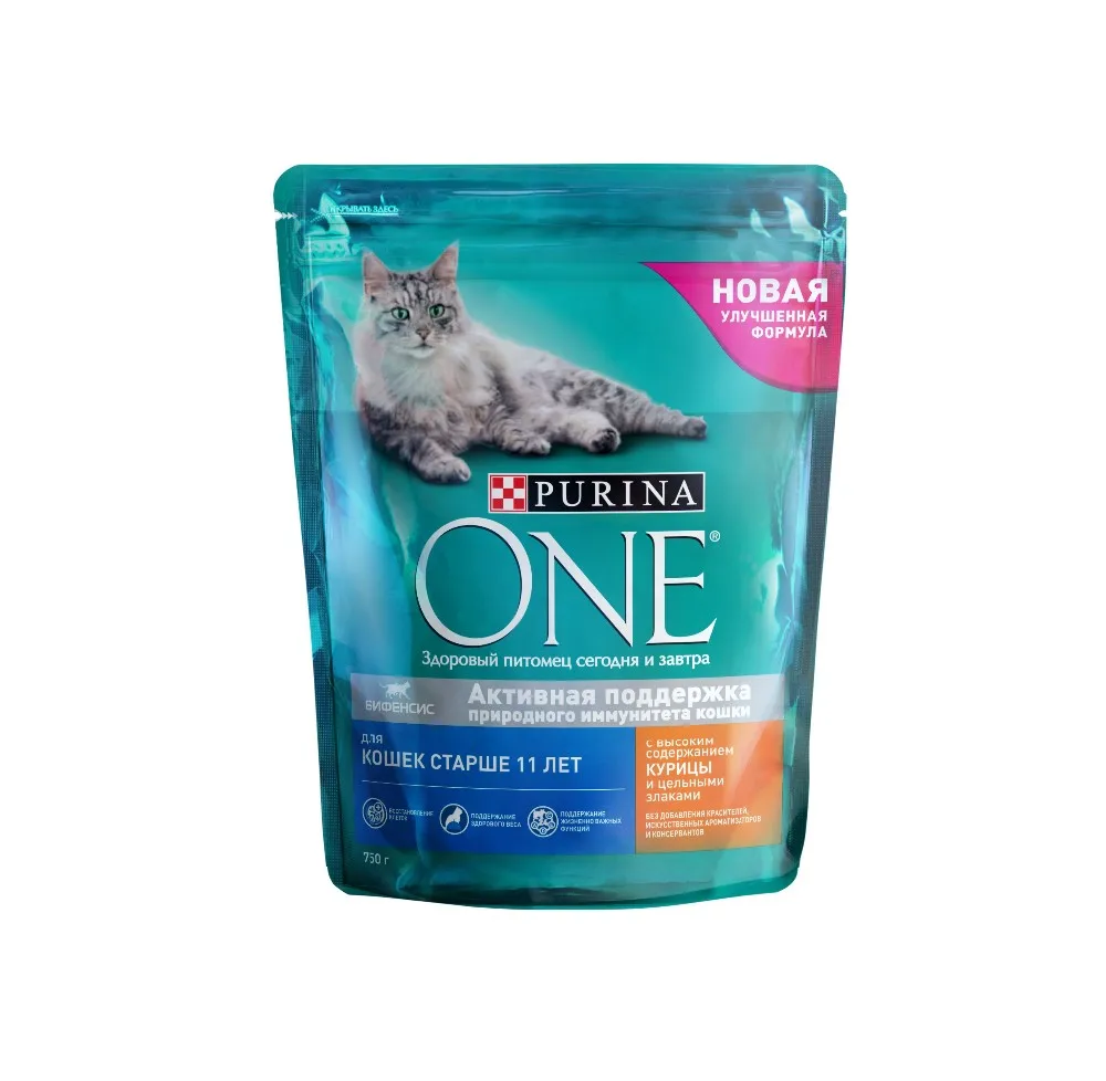 Сухой корм Purina ONE для стерилизованных кошек и котов с лососем и пшеницей, 6 кг