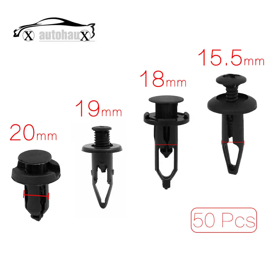 

Uxcell 50 Pcs Car Black Plastic Expansion Screw Clip Push In Type Rivet Fixed Fender . | .mm | 19mm | 7mm