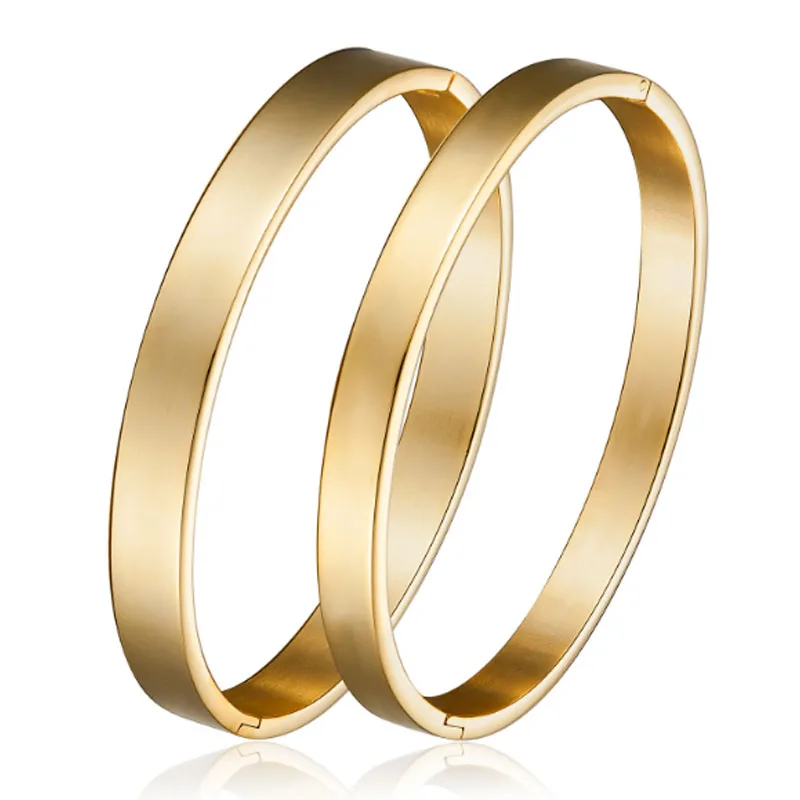 

2018 Titanium steel New arrive fashion bracelet&bangle for woman Men jewelry gold color to choose gift G005