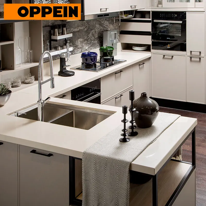 Super Sale Oppein Joinery Custom Made Pvc Mdf Kitchen Cabinets