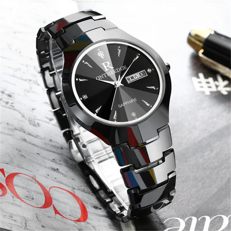 

Tungsten Watch Men Luxury Styele Waterproof Quartz Watch