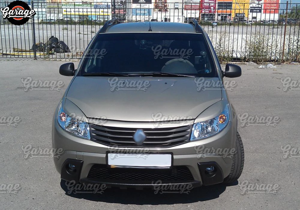 Веки для фар для Renault Sandero/Stepway 2009-2013 ABS пластиковые накладки реснички брови Чехлы для отделки автомобильные аксессуары