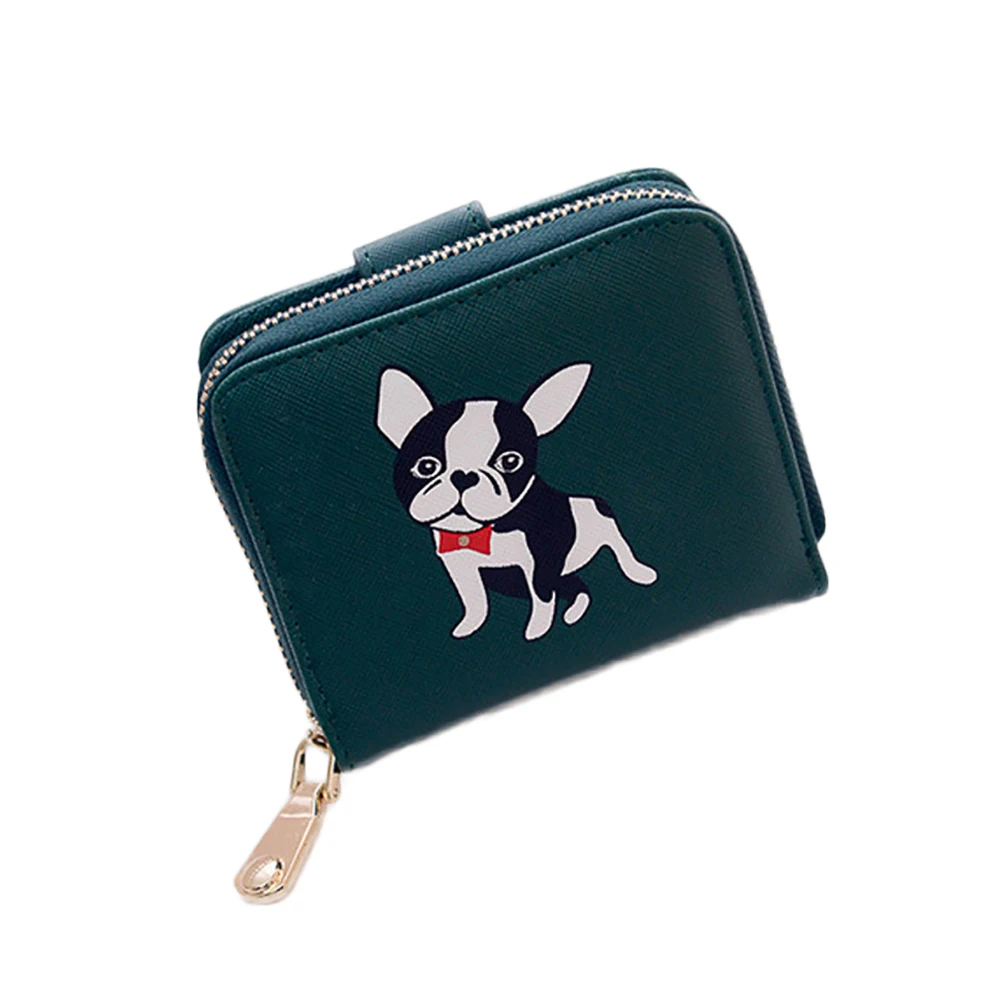 Леди мультфильм собака искусственная кожа клатч Короткий держатель для карт Портмоне кошелек подарок