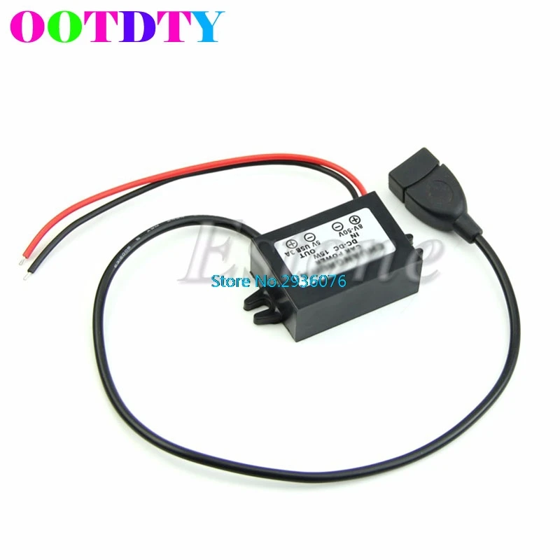 

DC Converter Module 12V/8-50V To DC5V 3A 15W USB Output Power Adapter APR18_25