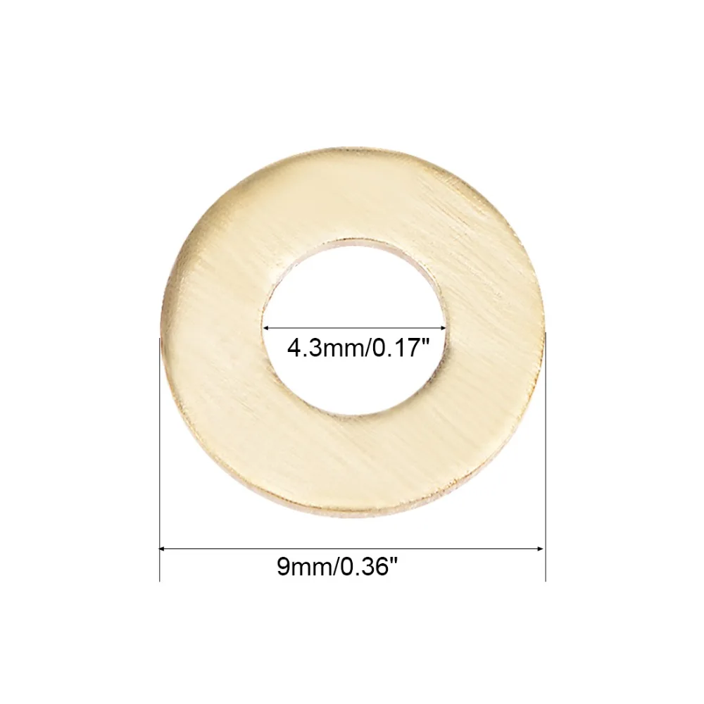 UXCELL 100 шт. прижимные шайбы 3,2x5,8x0,5/4,3x9x0,8/5,3x10x0,8/6x10x1 мм плоская медная шайба для винт болтовые прокладки аппаратные средства поставки