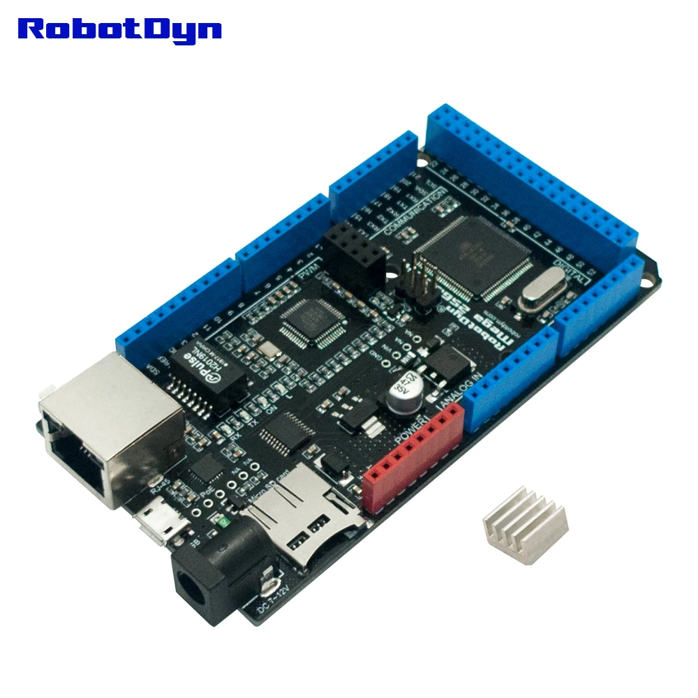 Мега 2560 ETH R3 с ATmega2560 и Ethernet W5500 Micro SD USB UART CP2104 гнезда для Wi Fi ESP 01|Интегральные схемы| |