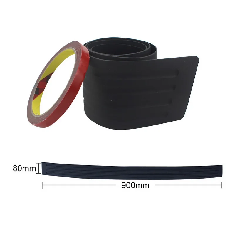

Black car trunk protective strip bumper anti-collision anti-scratch rubber strip tailgate decorative strip sill rear guard plate