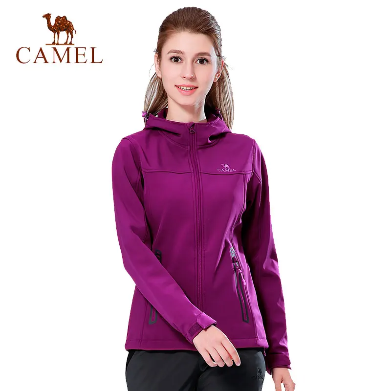 CAMEL Women Windproof Winter Outdoor Hiking Fleece Jackets Female