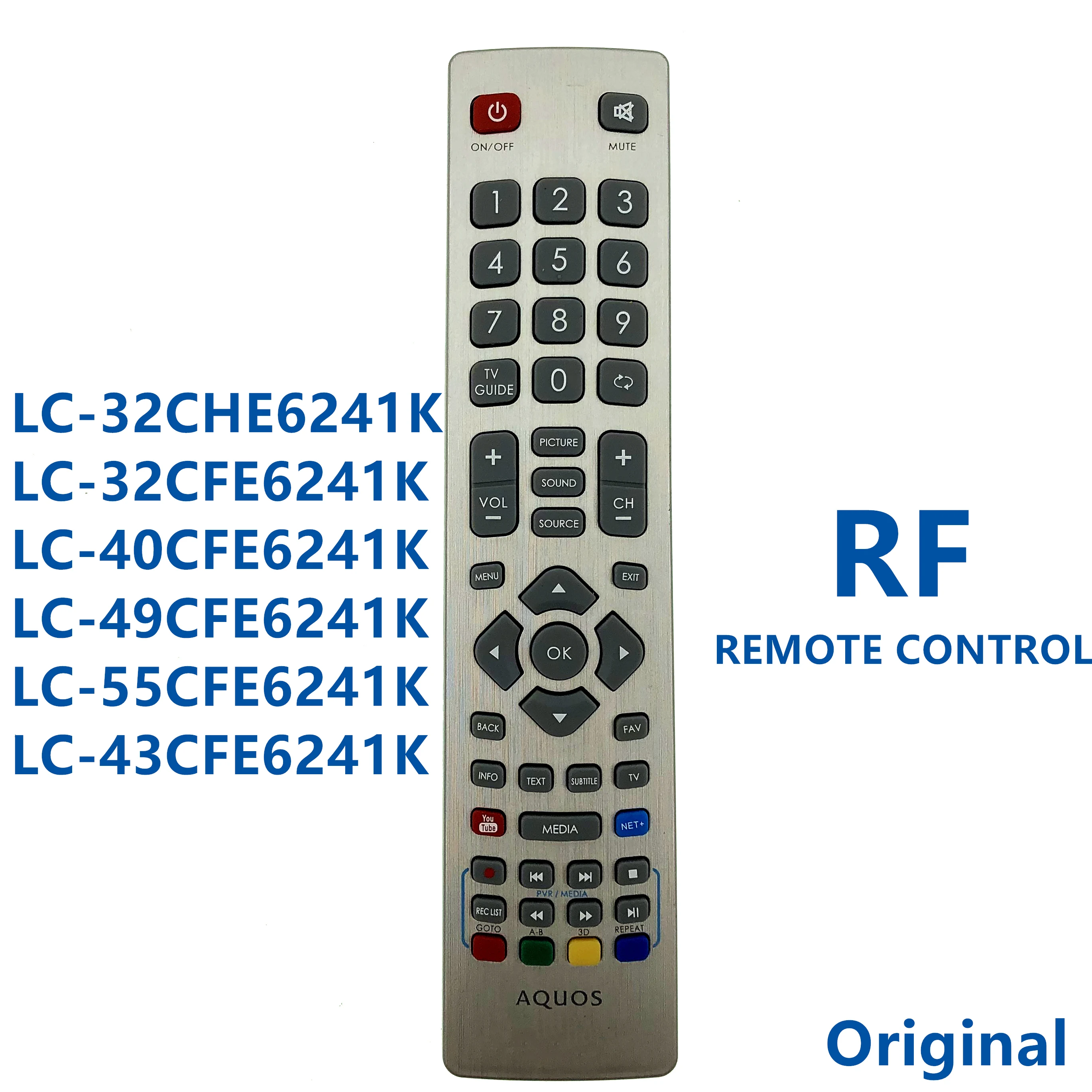

RF Remote Control For Sharp AQUOS 3D TV LC-32CHE6241K LC-32CFE6241K LC-40CFE6241K LC-49CFE6241K LC-55CFE6241K LC-49CFE6242E