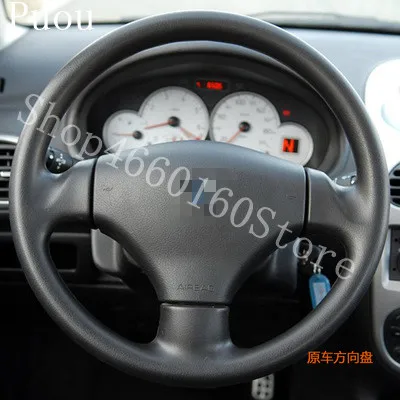 Кожаный чехол PUOU для рулевого колеса Peugeot 206 207 набор ручного шитья прямая продажа