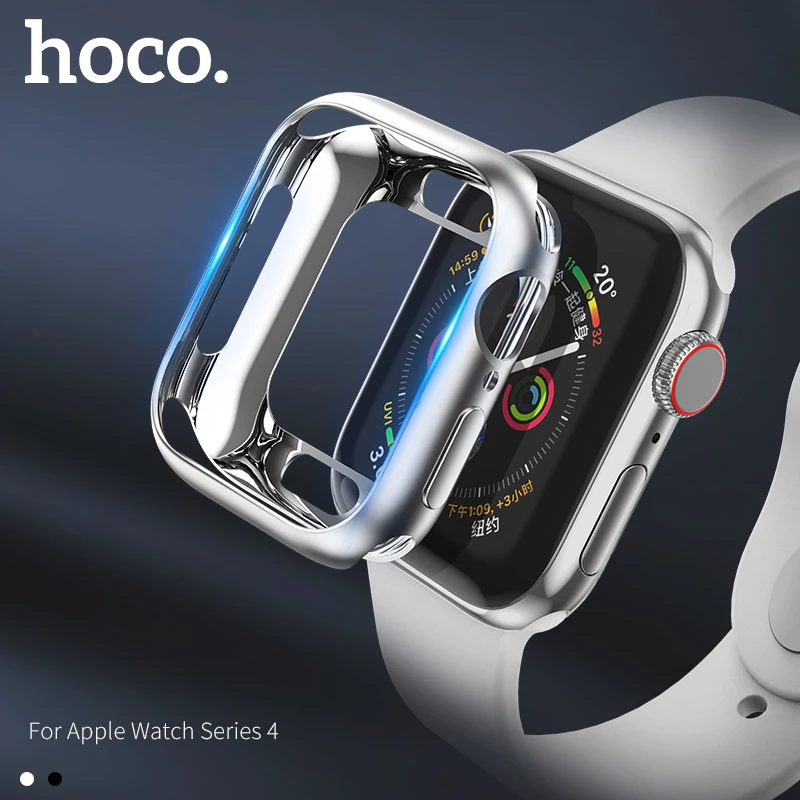 Стильный Мягкий защитный чехол HOCO для iwatch serise 4 Apple Watch, цветной чехол 40 мм, 44 мм, идеально подходит для 2 цветов, бампер