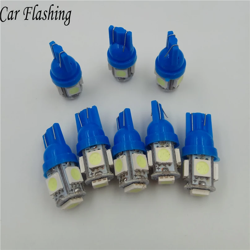 

Car Flashing Promotion T10 5 smd 1206 5led 5SMD Car signal LED Light 194 168 192 W5W 3020 12v Ice blue Wedge Lighting door lamp